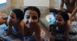 Horny Indian Girl Threesome Fucked & Cum Facial With Clients HD Video